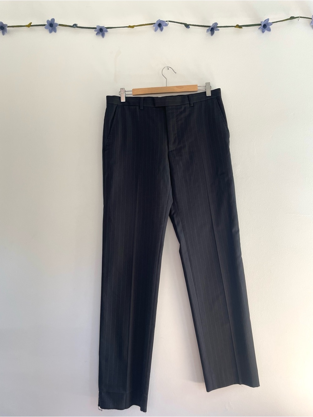 Banana Republic Monogram Italian Fabric Pinstripe Dress Pants 32x32